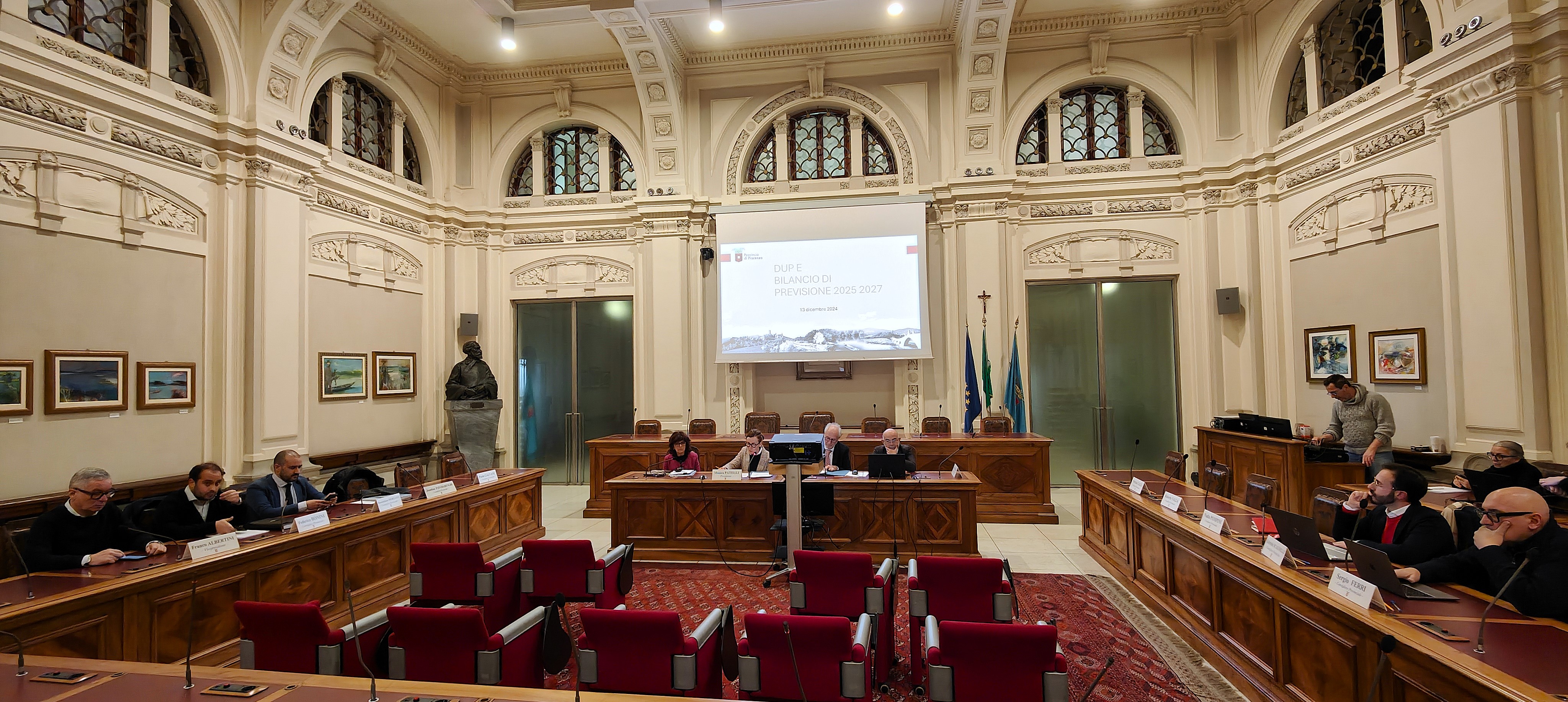 Nella foto la Sala Consiglio durante la seduta del 13 dicembre 2024
