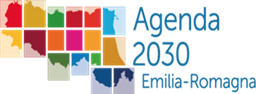 Logo agenda 2030 che riporta immagine Emilia - Romagna a colori