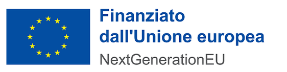 Immagine che riporta il logo dell'Unione Europea: rettangolo blu con 12 stelle e la scritta finanziato dall'Unione Europea NextGenerationEU